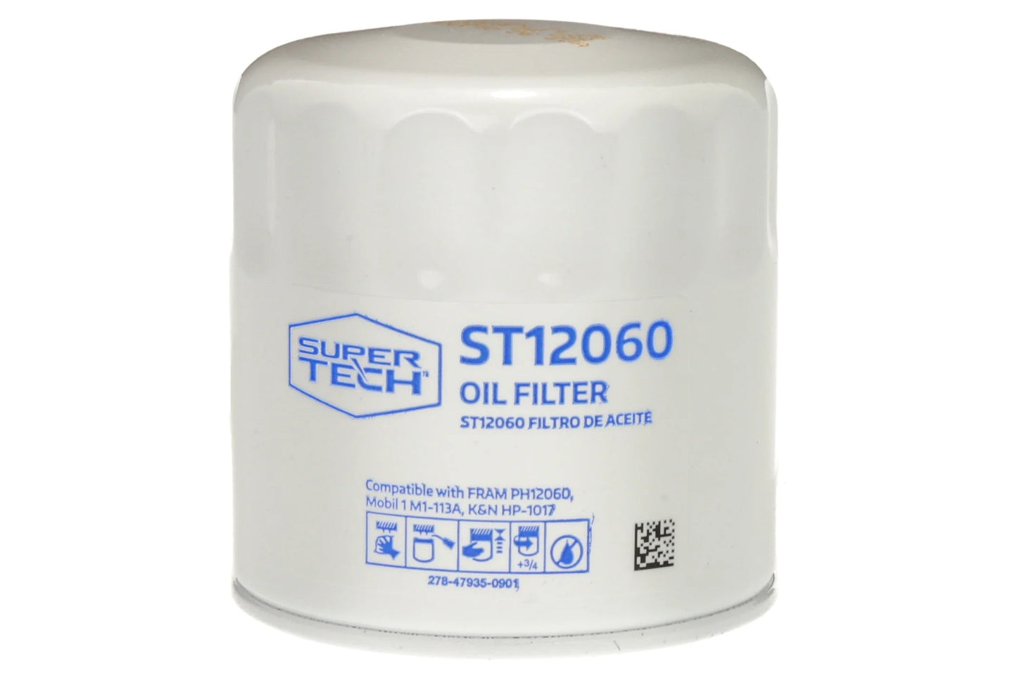 (6 Pack) Supertech ST12060, 10K Mile Replacement Oil Filter for Buick, Cadillac, Chevrolet, and GMC